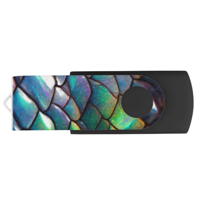 Iridescent dragon scales flash drive (Back)