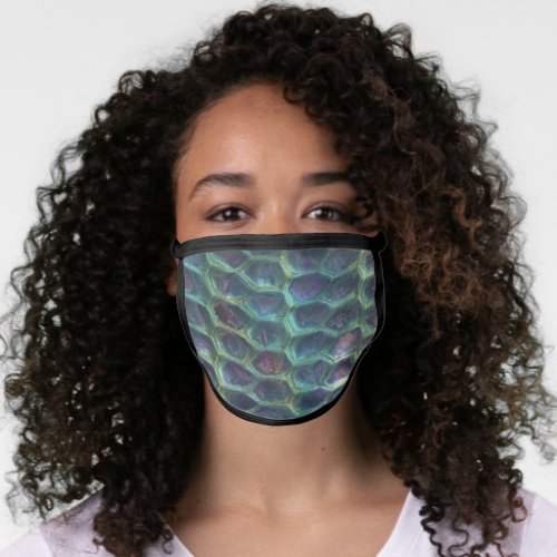 Iridescent Dragon Scales Pattern Face Mask