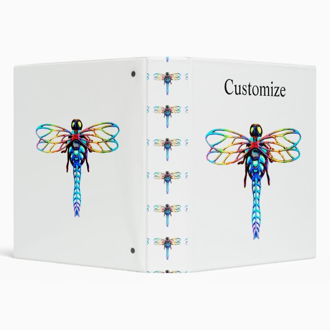 iridescent dragonfly 3 ring binder (Background)