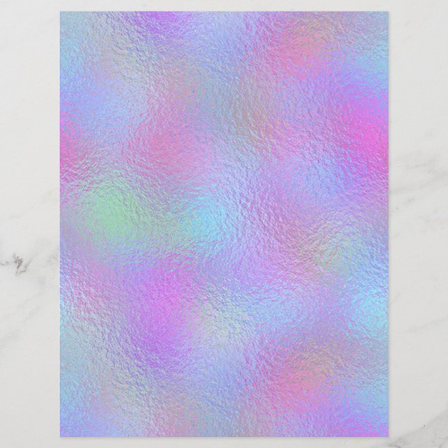 Iridescent Faux Foil Scrapbook Paper No. 58 (Front)