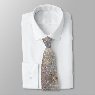 Iridescent Faux Glitter Neck Tie