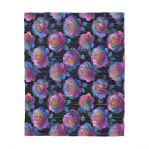 Iridescent Floral Wrapping with Red Ribbon Bow