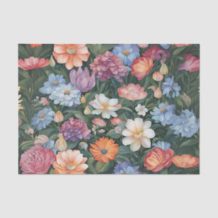 Iridescent Flower Garden Decoupage Tissue Paper