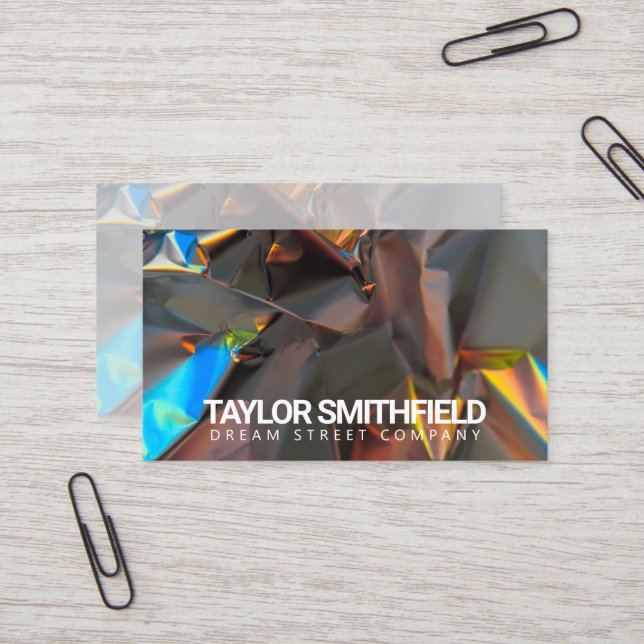 zazzle holographic business cards Iridescent Foil Holographic Modern Business Card