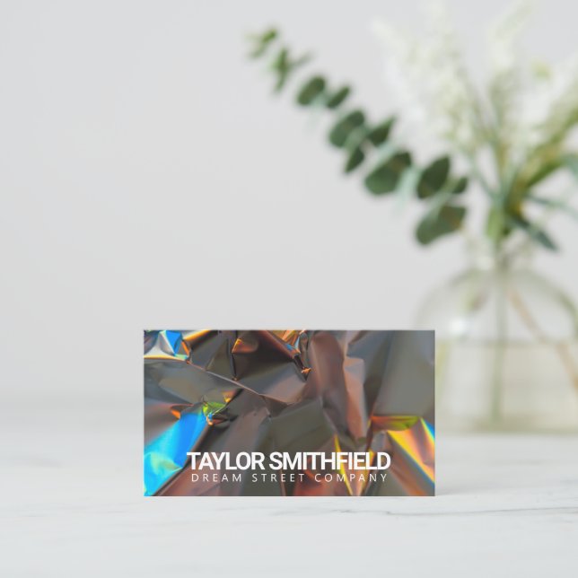 zazzle holographic business cards Iridescent Foil Holographic Modern Business Card