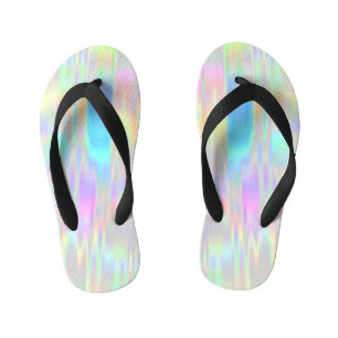 Iridescent Foil Kid's Flip Flops
