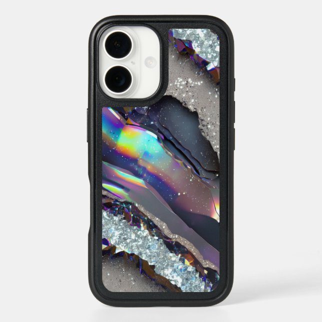 Iridescent Geode Crystal Otterbox iPhone Case (Back)
