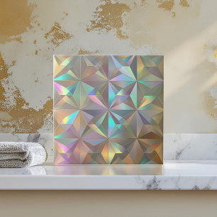 Iridescent Geometric Starburst Pattern ID1179 Ceramic Tile