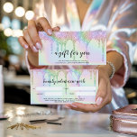 Iridescent gift card unicorn glitter drips glam<br><div class="desc">Iridescent gift card unicorn glitter drips glam</div>