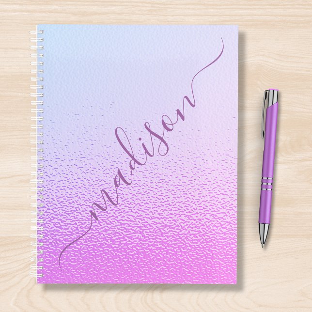 Iridescent Girly Pink Shimmer Personalized Name Planner (Creator Uploaded)