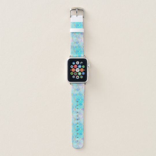 Iridescent Glass Geometric Pattern Apple Watch Band | Zazzle.com