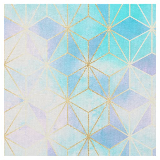Iridescent Glass Geometric Pattern Fabric