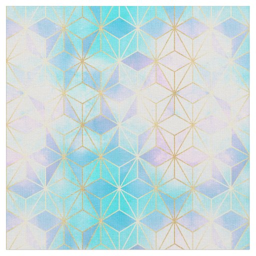 Iridescent Glass Geometric Pattern Fabric