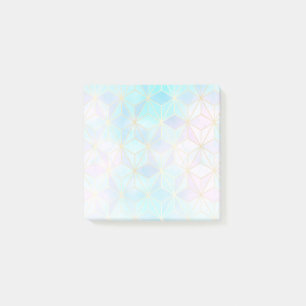 Iridescent Glass Geometric Pattern Post-it Notes