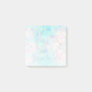 Iridescent Glass Geometric Pattern Post-it Notes