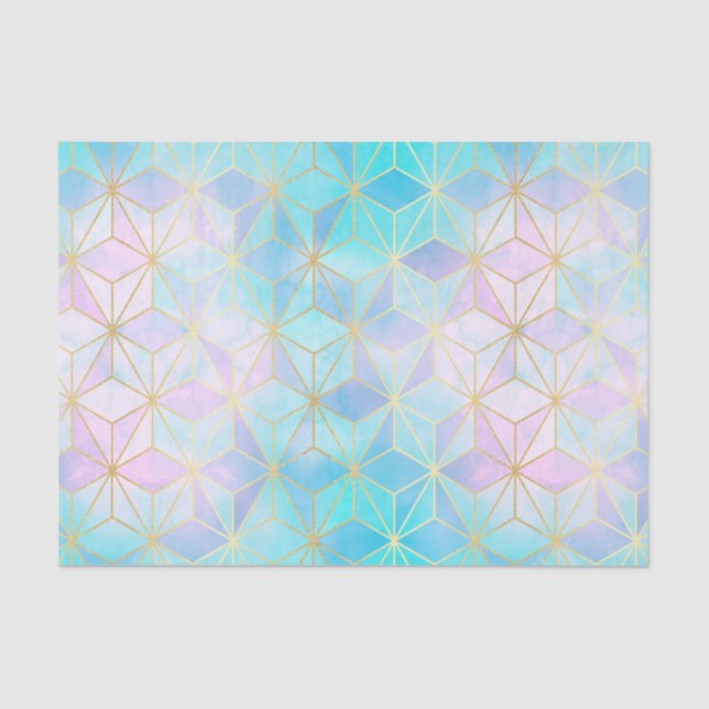 Iridescent Glass Geometric Pattern Tissue Paper (Front)