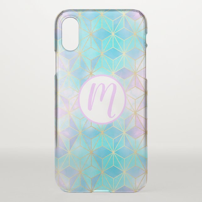 Iridescent Glass Geometric Pattern Uncommon iPhone Case (Back)
