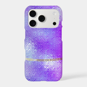 Iridescent glass shiny gold accent iPhone 17 pro case