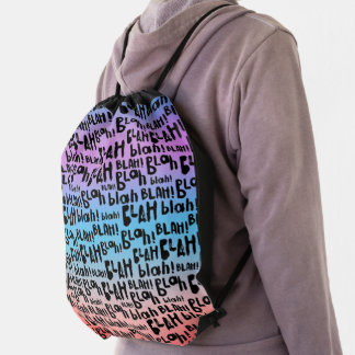Iridescent Gradient • Blah Blah Blah • Pattern • Drawstring Bag