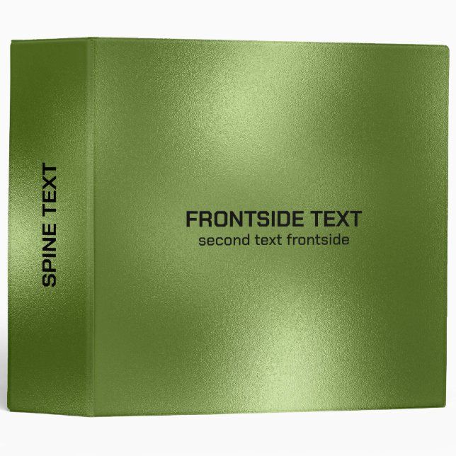 Iridescent Green Texture 3 Ring Binder (Front/Spine)