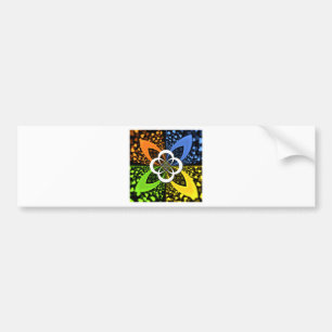 Iridescent Hearts Seamless Polka Dot Abstract Art  Bumper Sticker