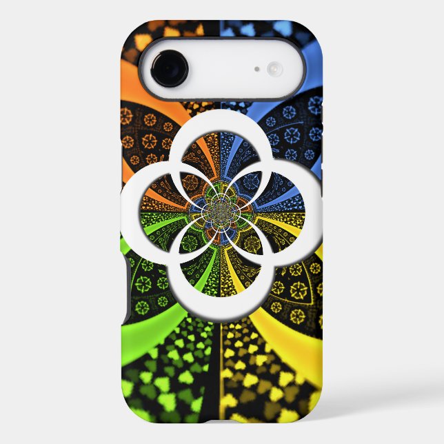 Iridescent Hearts Seamless Polka Dot Abstract Art  Case-Mate iPhone Case (Back)
