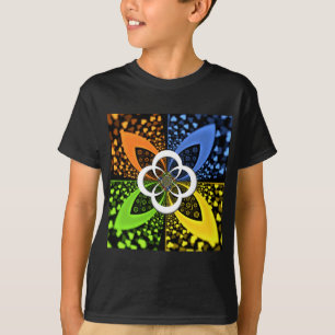 Iridescent Hearts Seamless Polka Dot Abstract Art T-Shirt