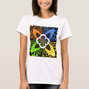 Iridescent Hearts Seamless Polka Dot Abstract Art T-Shirt