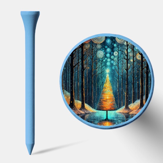 Iridescent Holiday Dream 🎄 Glowing Christmas Tree Golf Tees (Combo)