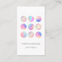 Iridescent Holographic Design Business Card