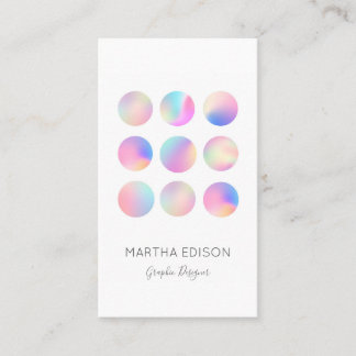 Iridescent Holographic Design Business Card