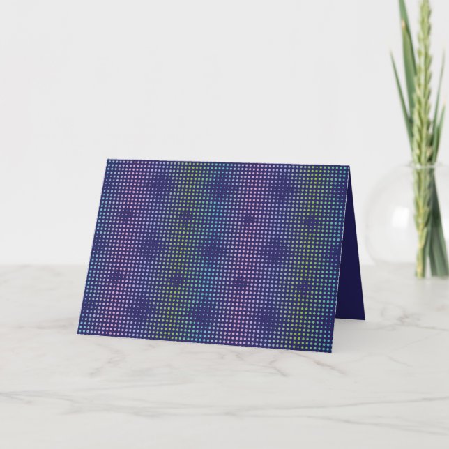 Iridescent Holographic Dots Pattern Card (Front)