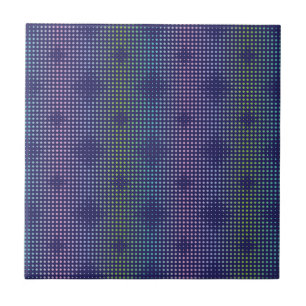 Iridescent Holographic Dots Pattern Ceramic Tile