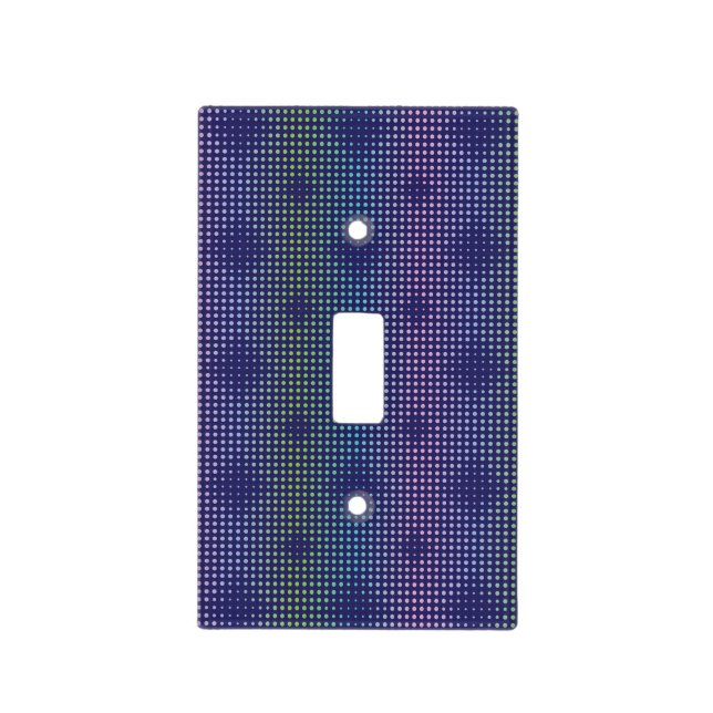 Iridescent Holographic Dots Pattern Light Switch Cover (Front)