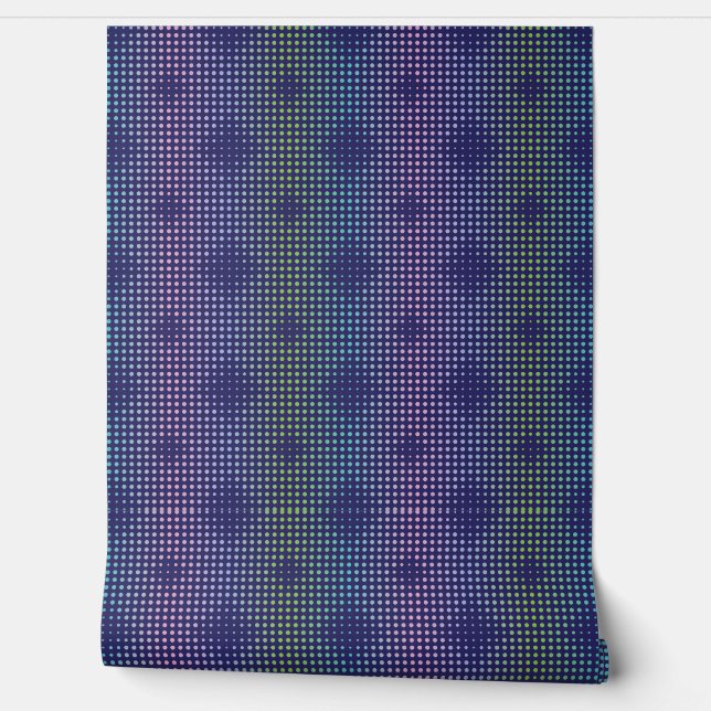 Iridescent Holographic Dots Pattern Wallpaper (Unrolling)