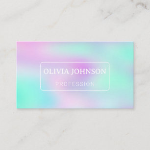 Iridescent Holographic Gradient Business Card