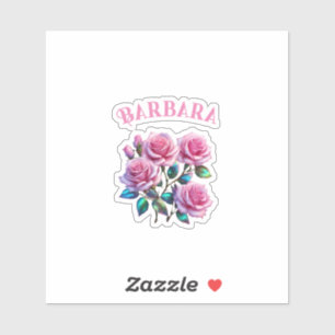 Iridescent Holographic Roses On Stems Sticker