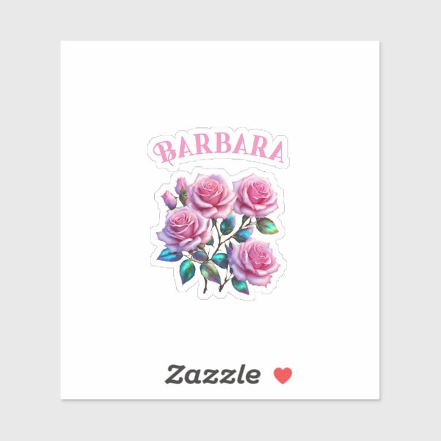 Iridescent Holographic Roses On Stems Sticker (Sheet)