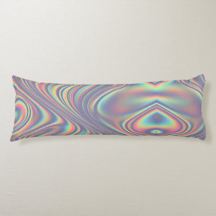 Iridescent Holographic Swirl Texture Body Pillow