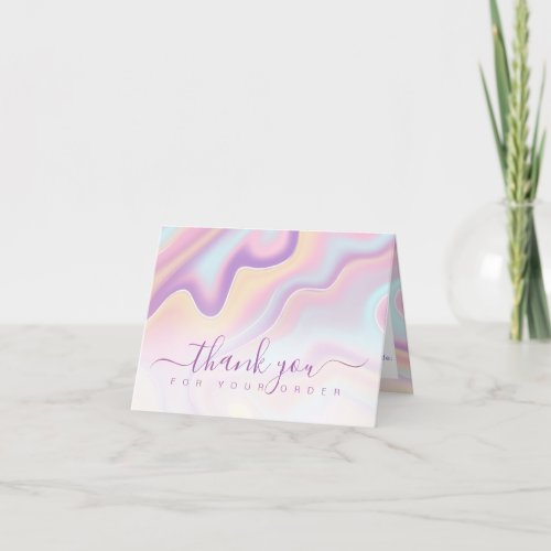 Iridescent Holographic Thank you for your Order