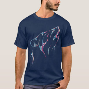 Iridescent Howling Wolf Spirit Animal T-Shirt