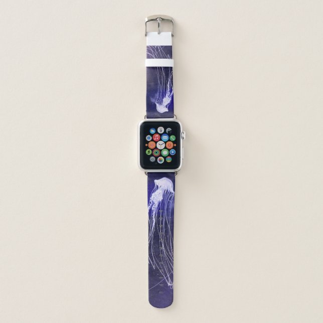 Iridescent Jellyfish, 38mm & 40mm Apple Watch Band (Front)