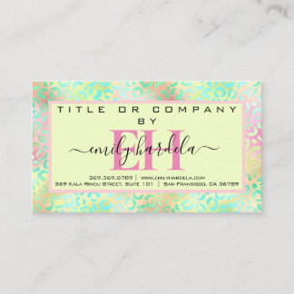 Iridescent Leopard Professional Business Card