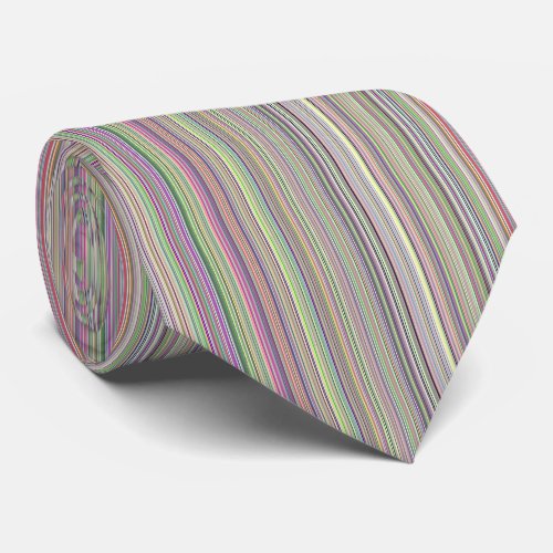 Iridescent Light Vertical Multicolored Stripes  Neck Tie