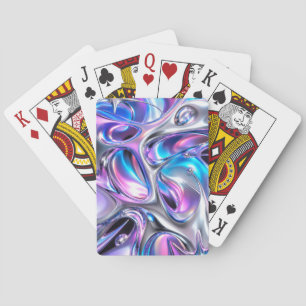 Iridescent Liquid Chrome Phone Case Poker Cards