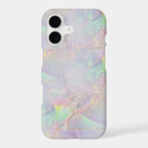 Iridescent marble mermaid stone iPhone case