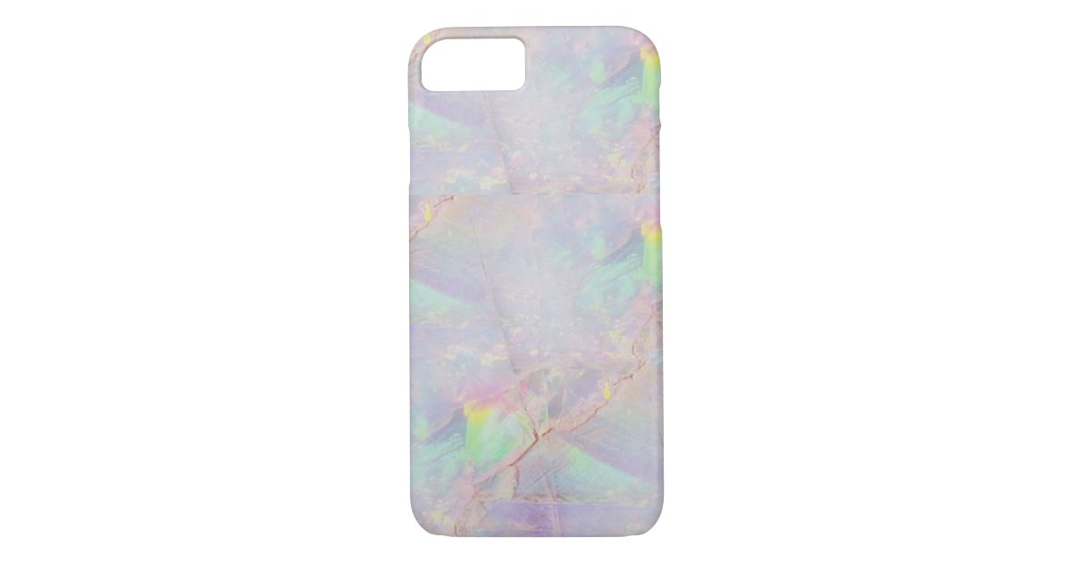 Iridescent marble mermaid stone iPhone case | Zazzle