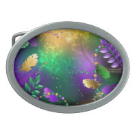 Iridescent mardi gras background with beads