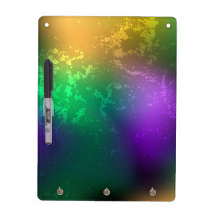 Iridescent mardi gras background with beads dry erase board