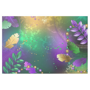 Iridescent mardi gras background with beads gallery wrap